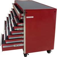 Chariot &agrave; outils industriel, 12 tiroirs, 56" la x 24-1/2" p x 38-1/8" h, Rouge NRZ Safety Inc.