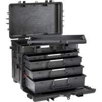 Military Mobile Tool Chest With Drawers, 4 Drawers, 22-4/5" W x 15" D x 18" H, Black NRZ Safety Inc.