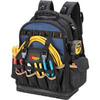 Molded Base Tool Backpack, 18" L x 13" W, Black/Blue, Ballistic/Polyester NRZ Safety Inc.