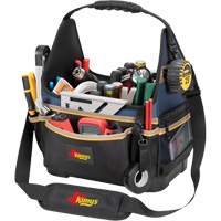 Molded Base Electrical/HVAC Tool Carrier, Ballistic Polyester, 20 Pockets, Black/Blue NRZ Safety Inc.