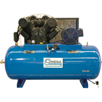 Industrial Series Air Compressors - Horizontal Compressor - Two Stages, 200 Gal. (240 US Gal) NRZ Safety Inc.