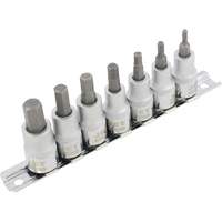 HSW3811M Jeu de sept douilles longues hexagonales m&eacute;triques 2", Hexagonale, Prise 3/8", 7 mr NRZ Safety Inc.