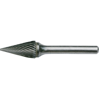 Fraises au carbure solide - Forme conique pointue CLEVELAND, , 1/8" dia., 1/8" Tige, 7/16" Prof. de la coupe NRZ Safety Inc.
