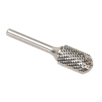 Solid Carbide Burrs - Cylinder Shape with Ball Nose, SC-6, 3/5" Dia., 25.4 mm Depth of Cut NRZ Safety Inc.