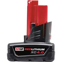 M12 Redlithium 4.0 Battery, Lithium-Ion, 12 V, 4 A NRZ Safety Inc.