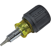Stubby Multi-Bit Screw Driver With Sq.Recess, 3-1/5" L, Cushion Grip Handle NRZ Safety Inc.