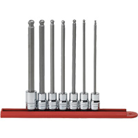 Jeu de douilles SAE &agrave; embout sph&eacute;rique long, Hexagonale, Prise 3/8", 7 mr NRZ Safety Inc.