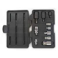 Jeu de douilles &agrave; joints et d'adaptateurs de douilles universelles 1/4", 3/8" et 1/2" &agrave; 10 pi&egrave;ces NRZ Safety Inc.