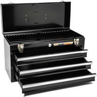 Boîte &agrave; outils portative, 20" la, 3 tiroirs, Noir NRZ Safety Inc.