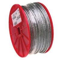 Wire Cable, 500' (152.4 m) x 1/16", 96 lbs. (0.048 tons), Galvanized NRZ Safety Inc.