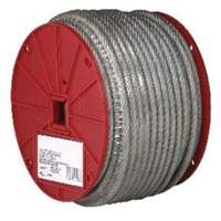 Wire Cable, 250' (76.2 m) x 3/32", 184 lbs. (0.092 tons), Vinyl Coated NRZ Safety Inc.