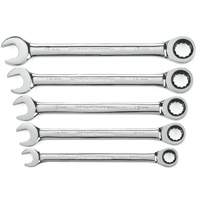 Jeu de cl&eacute;s &agrave; cliquet &agrave; 12 pans et 72 dents, Combinaison, 5 morceaux, M&eacute;trique NRZ Safety Inc.