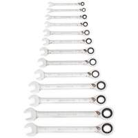 Jeu de cl&eacute;s &agrave; cliquets r&eacute;versibles SAE &agrave; 12 pans et 72 dents, Combinaison, 13 morceaux, Imp&eacute;rial NRZ Safety Inc.
