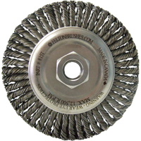 Wire Wheel Brushes, 5-7/8" Dia., 0.02" Fill, 5/8"-11 Arbor, Steel NRZ Safety Inc.