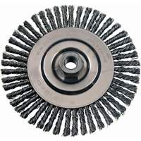 Wire Wheel Brushes, 4-7/8" Dia., 0.02" Fill, 5/8"-11 Arbor, Stainless Steel NRZ Safety Inc.