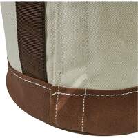 Leather-Bottom Bucket, 17" H, Canvas, White NRZ Safety Inc.