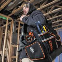 Tradesman Pro Tool Tote, Ballistic Nylon, 40 Pockets, Black/Orange NRZ Safety Inc.