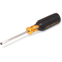 Slot Cabinet Tip Screwdriver, 3/16" Tip, Round, 6-3/4" L, Cushion Grip Handle NRZ Safety Inc.