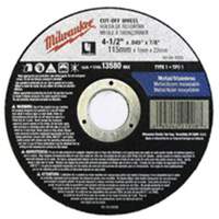 Meules &agrave; tronçonner &agrave; centre abaiss&eacute;, 5" x 0,045", Arbre de 7/8", Type 27, Oxyde d'aluminium, 13580 Tr/min NRZ Safety Inc.