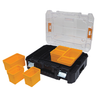 TSTAK&reg; V Organizer with Clear Lid, 17-1/4" x 13" x 6", Black NRZ Safety Inc.