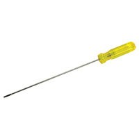 Electrician's Slotted Screwdriver, 1/8" Tip, Round, 11-1/2" L, Plastic Handle NRZ Safety Inc.