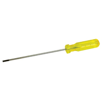 Electrician's Slotted Screwdriver, 5/32" Tip, Round, 9-1/2" L, Plastic Handle NRZ Safety Inc.