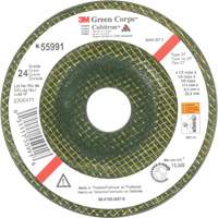 Green Corps Depressed Centre Wheel, 4-1/2" x 1/4", 7/8" Arbor, Ceramic, Type 27 NRZ Safety Inc.