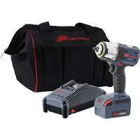 IQv20 Compact Cordless Impact Wrench Kit, 20 V, 3/8" Socket NRZ Safety Inc.