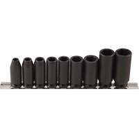 Jeu de douilles longues, 9 Mcx, Chocs, Prise de 3/8", Profond NRZ Safety Inc.