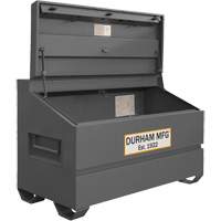 Boîte de rangement &agrave; couvercle inclin&eacute; pour le chantier, 60" x 30" x 39-3/8", Acier, Gris NRZ Safety Inc.