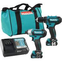 Ensemble de perceuse et tournevis &agrave; chocs sans fils, Lithium-ion, 12 V NRZ Safety Inc.