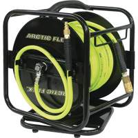 Manual Hose Reel with Hybrid Polymer Air Hose, Air, 1/4" x 100', Single Hose NRZ Safety Inc.
