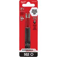 Embout de tournevis Shockwave Impact Duty, Carr&eacute;e, Embout #2, Prise 1/4", Longueur 3-1/2" NRZ Safety Inc.