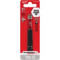 Embout de tournevis Shockwave Impact Duty, Torx, Embout T-25, Prise 1/4", Longueur 3-1/2" NRZ Safety Inc.