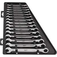 Ratcheting Wrench Set, Combination, 15 Pieces, Metric NRZ Safety Inc.