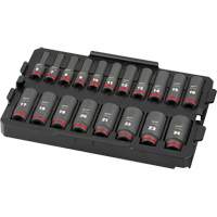 Shockwave Impact Duty Packout Socket Set, 19 Pcs, Impact, 3/8" Drive Size, Deep NRZ Safety Inc.