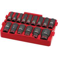 Shockwave Impact Duty Packout SAE Socket Set, 15 Pcs, Impact, 1/2" Drive Size, Deep NRZ Safety Inc.