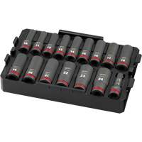 Shockwave Impact Duty Packout Socket Set, 16 Pcs, Impact, 1/2" Drive Size, Deep NRZ Safety Inc.