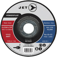 Meule &agrave; tronçonner PowerPlus A60T, 5" x 3/64", Arbre de 7/8", Type 27, 12 200 Tr/min NRZ Safety Inc.