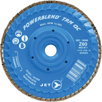 PowerBlend TRM QC Trimmable Flap Disc, 4-1/2" x 5/8"-11, Type 27, Z60 Grit, Zirconia Alumina NRZ Safety Inc.
