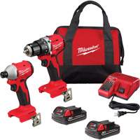 Ensemble combin&eacute; perceuse/tournevis compact sans contact 1/2" & tournevis &agrave; chocs hexagonal 1/4" M18, Lithium-ion, 18 V NRZ Safety Inc.