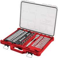 Ratchet & Socket Set with PACKOUT Low-Profile Organizer, 47 Pcs, 1/2" Drive Size, Deep NRZ Safety Inc.