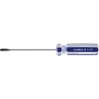 Tournevis &agrave; fente bleu transparent avec bandes , Tige de 1/8", Ronde, Prise en Plastique NRZ Safety Inc.