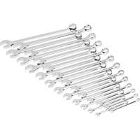 Jeu de cl&eacute;s mixtes m&eacute;triques et longues &agrave; 12 pans dans un plateau de rangement en mousse, Ouverte, 24 morceaux, M&eacute;trique NRZ Safety Inc.