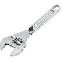 Adjustable Ratcheting Flex Wrench, 8" L, 2-27/50" Max Width, Chrome/Polished NRZ Safety Inc.