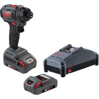 Cordless Compact Screwdriver Kit, 1/4", 37 ft-lbs Max. Torque, 20 V, Lithium-Ion NRZ Safety Inc.