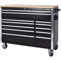 HDRC5212 HD Series Roller Cabinet, 12 Drawers, 51-1/4" W x 21" D x 40-3/10" H, Black NRZ Safety Inc.