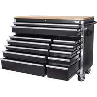 HDRC5212 HD Series Roller Cabinet, 12 Drawers, 51-1/4" W x 21" D x 40-3/10" H, Black NRZ Safety Inc.