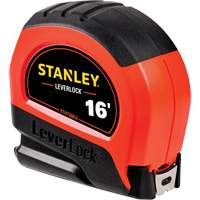 High-Visibility LEVERLOCK&reg; Tape Measure, 16', Imperial Graduations NRZ Safety Inc.