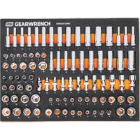 Jeu d'outils m&eacute;triques pour m&eacute;canicien MEGAMOD dans des plateaux en mousse modulaire avec armoire roulante &agrave; outils, 358 morcea NRZ Safety Inc.